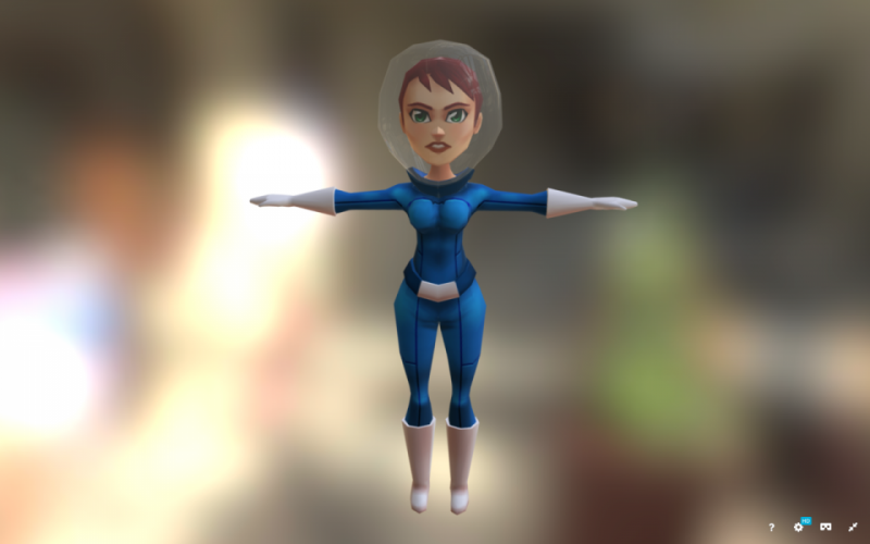 Space woman 3D Model